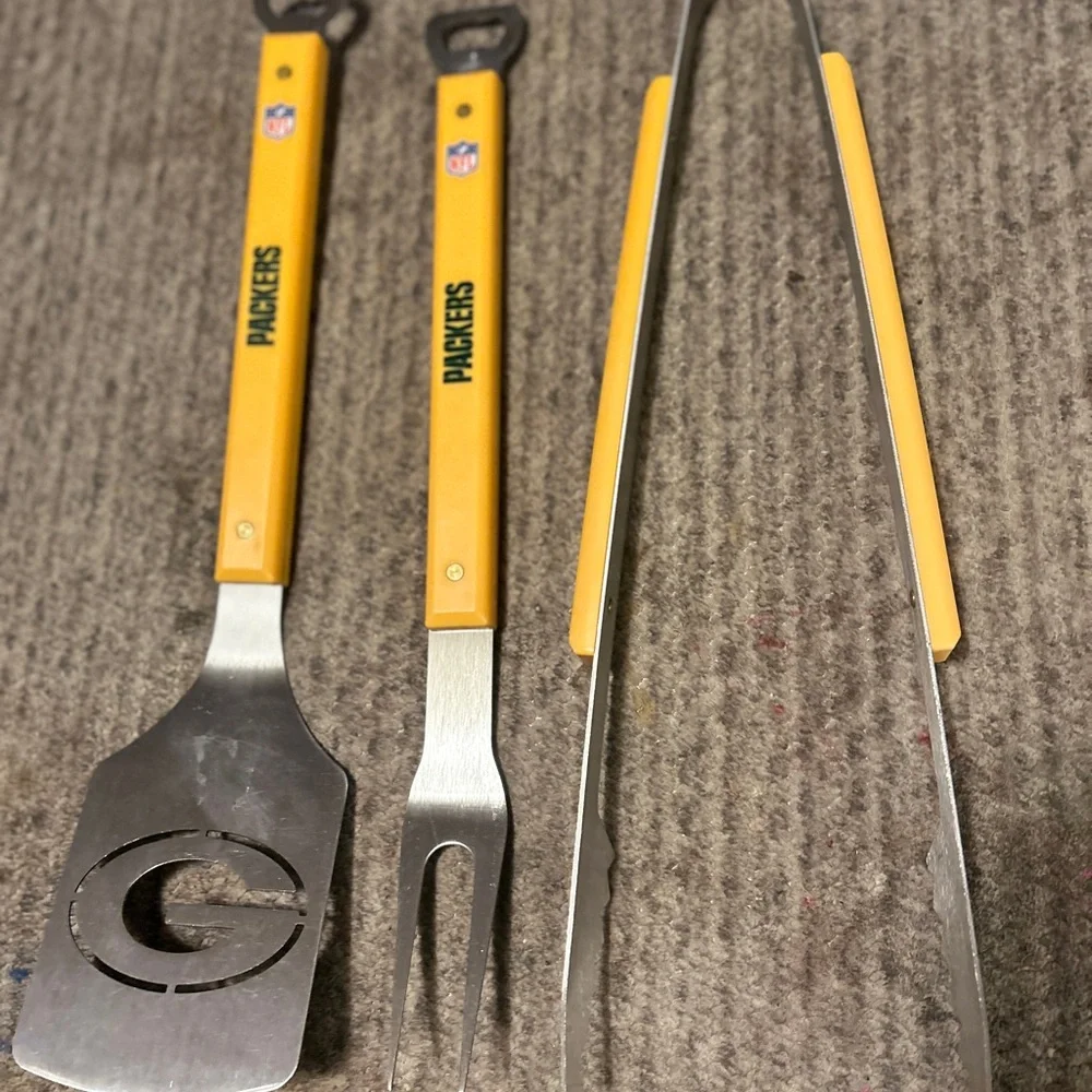 Packers BBQ Tool Set with‎ Yellow Handles
